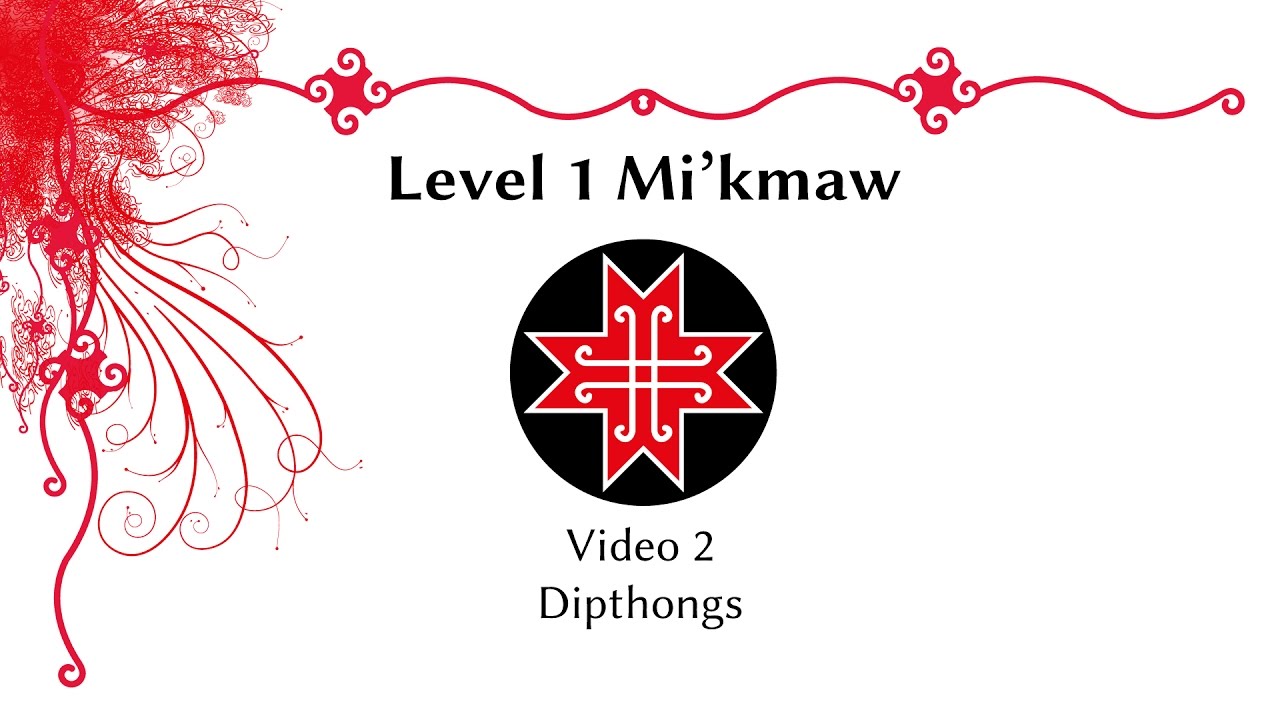 Level 1 Mi'kmaw: Video 02 - Dipthongs