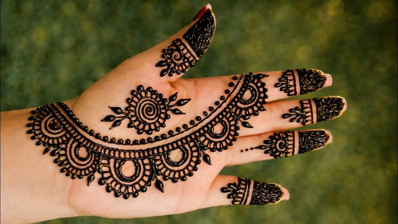 Beautiful mehndi designs| easy method mehndi designs| new mehndi designs 🍀💚🍀