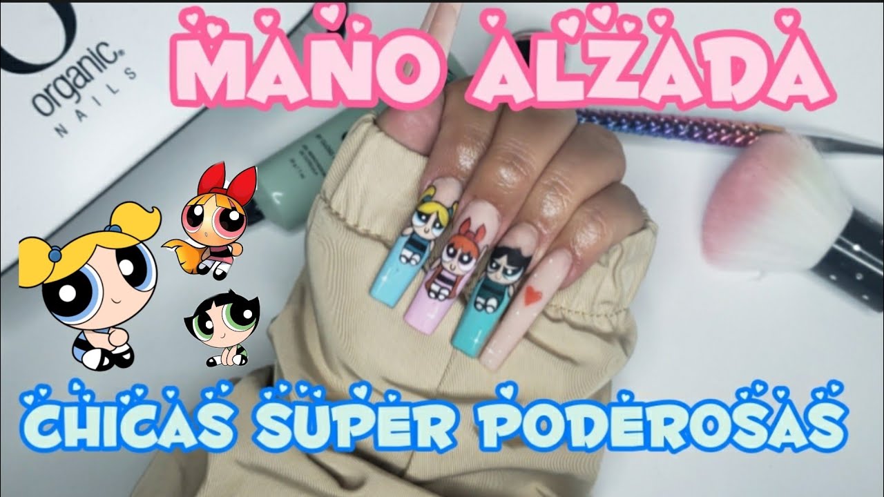 UÑAS CHICAS SUPER PODEROSAS A MANO ALZADA. / NAIL ART /