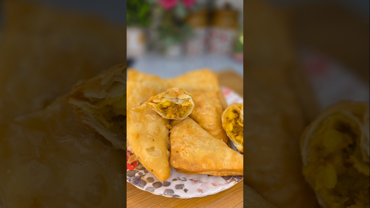 Crispy Multilayer Samosa 😍 | Designer Samosa Recipe #short #samosatips