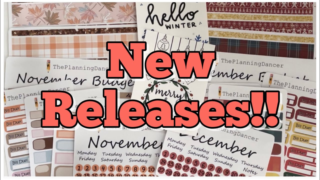 Etsy NEW RELEASES | November & December Budget Kits | ThePlanningDancer