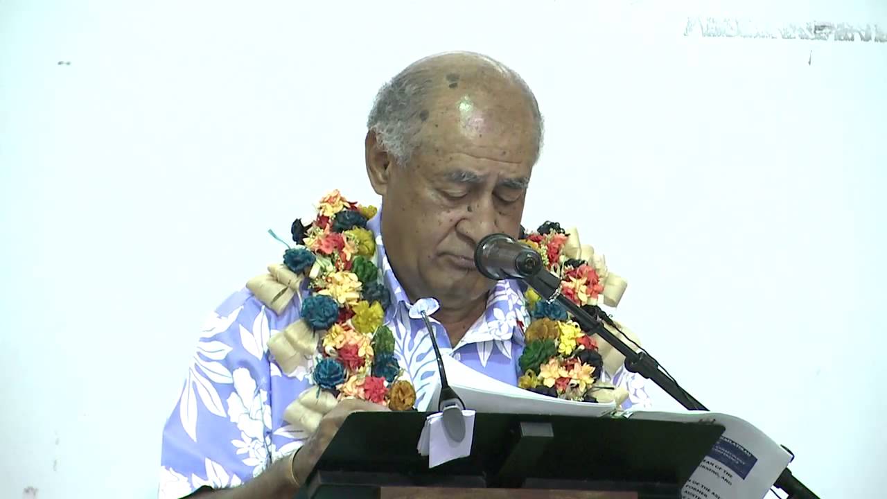 Fijian President Ratu Epeli Nailatikau opens the inaugural Obstetrics & Gynaecology meeting.