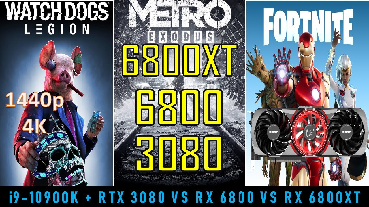 i9-10900K Gaming With AMD RX 6800, 6800XT, 6900XT | 7 Games Tested in 1440p and 4K Ultra HD
