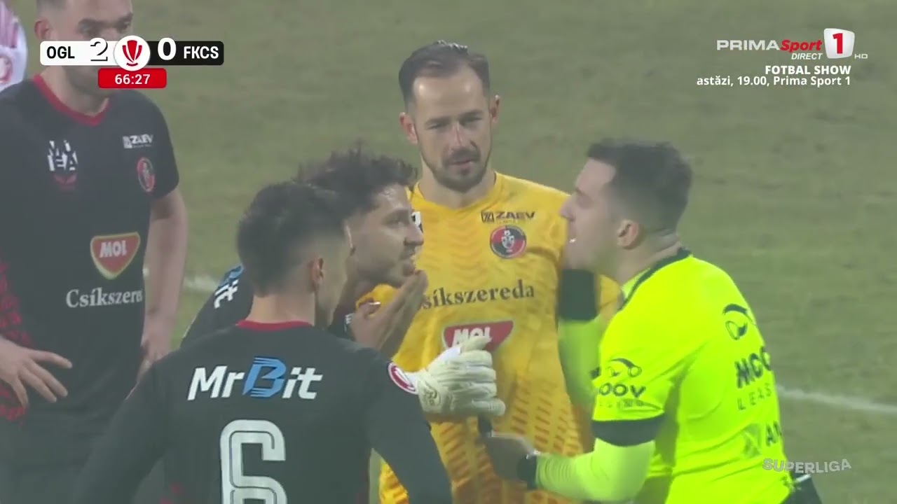 REZUMAT: Oţelul - Csikszereda 3-0. Goluri superbe, bare frumoase şi o cădere de nocturnă
