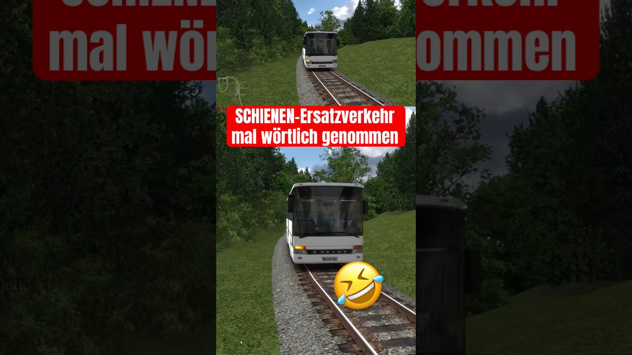 RAIL replacement service taken too literally 🤣🧐 #omsi2 #replacementservice #busdriver #thuringian...