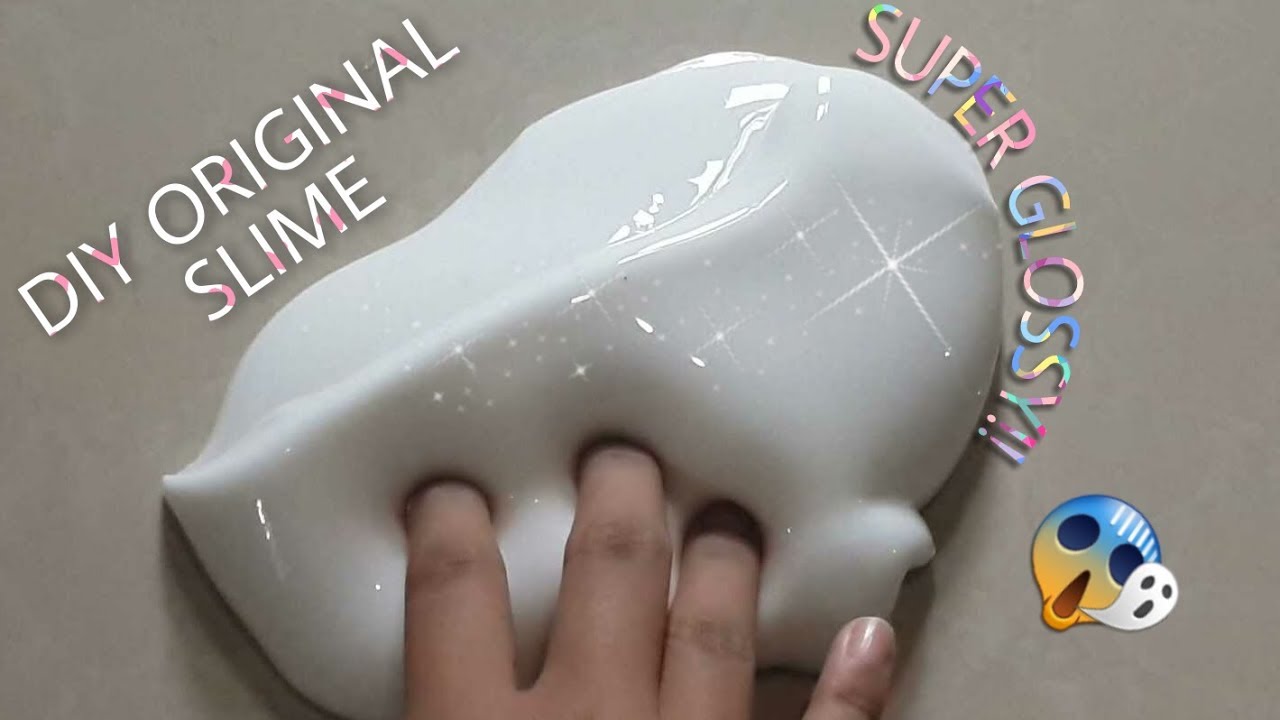 SUPER GLOSSY!! DIY ORIGINAL SLIME | Naiimah Putri