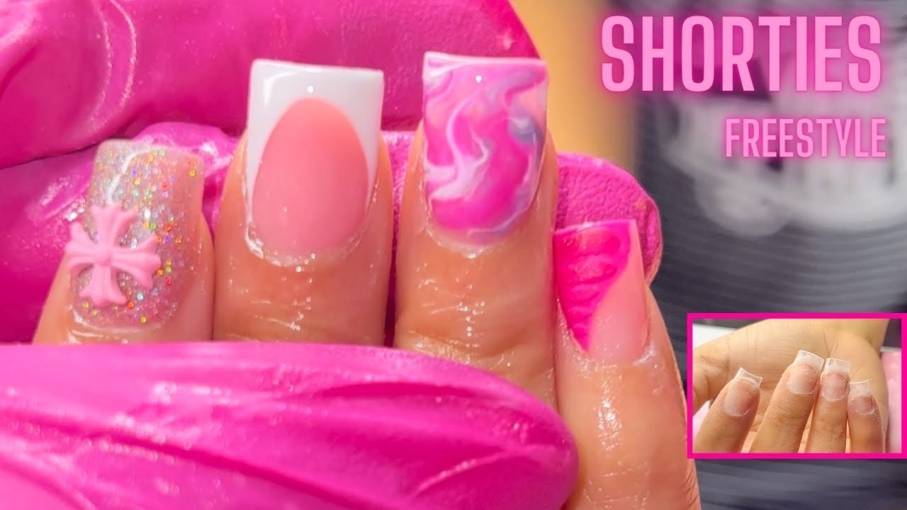 Short Acrylic Nails For Beginners 💕✨ | Freestyle Set | Nail Reserve Gel Polish 🤍