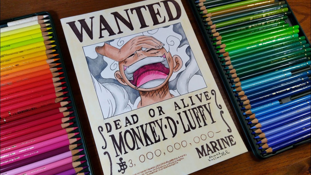 Drawing Monkey D Luffy  Gear 5 Wanted Poster / One Piece