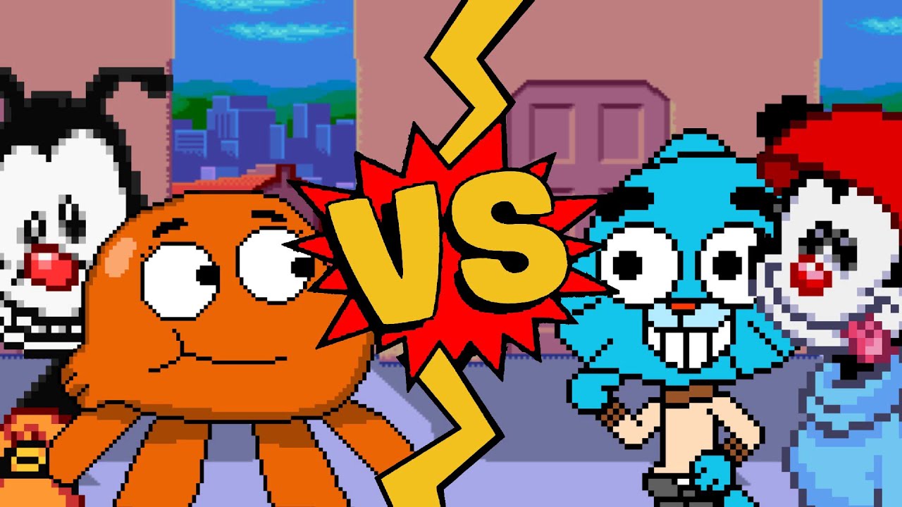 M.U.G.E.N Battles | Yakko Warner/Darwin vs Wakko Warner/Gumball