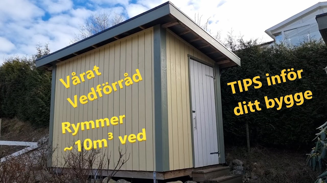 Vedförrådet på 6m², så förvarar vi veden och några goda råd inför ditt bygge.