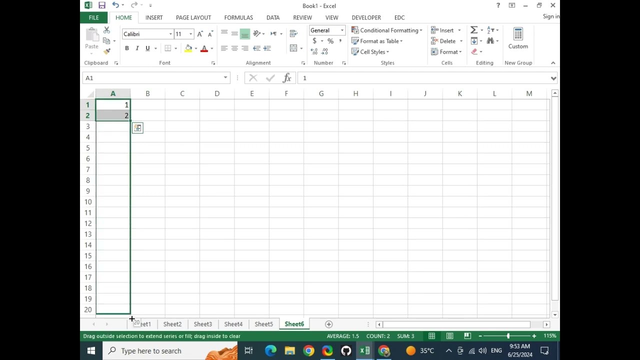 Sheets, Columns, and Rows in MS Excel. Sequence Formula in MS Excel.