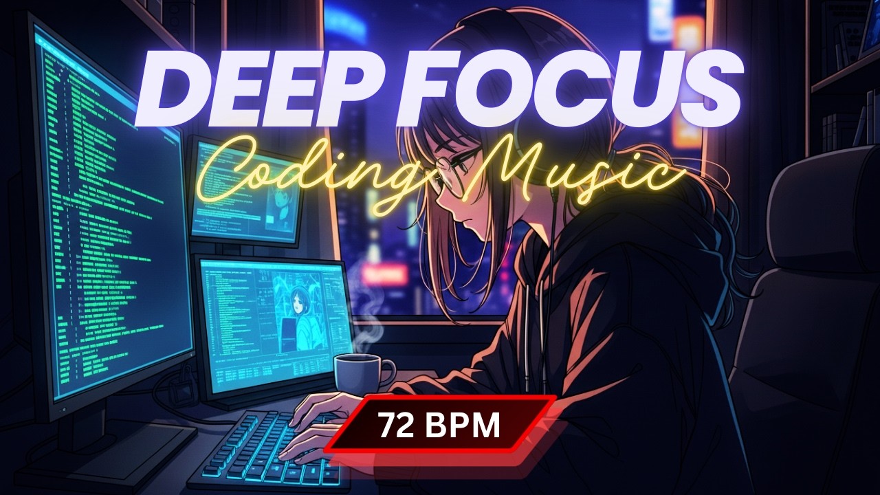 Focus Music for Programming &ndash; Deep Work 72 BPM