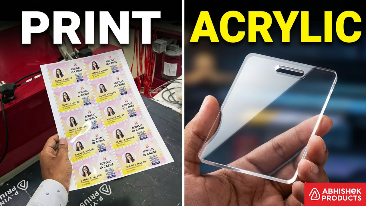 ✨ Best Acrylic ID Card Making Method for Printing | AbhishekID.com