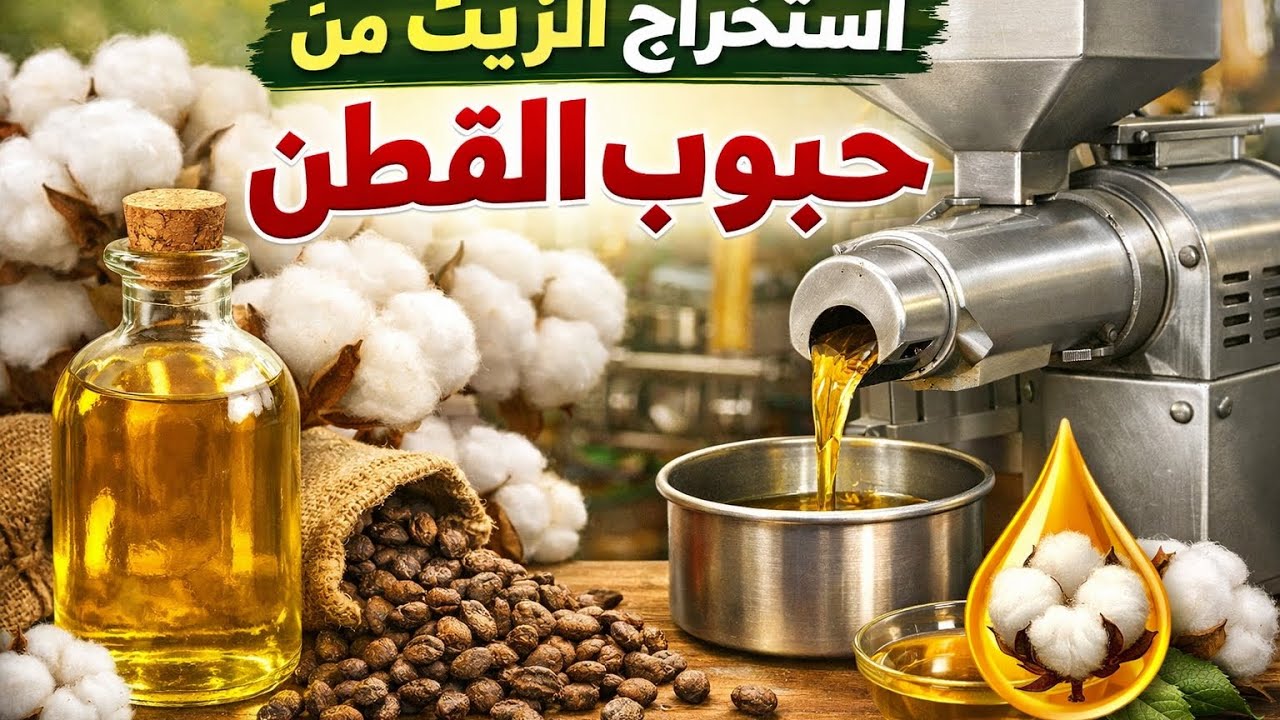خطوات استخراج الزيت من حبوب القطن