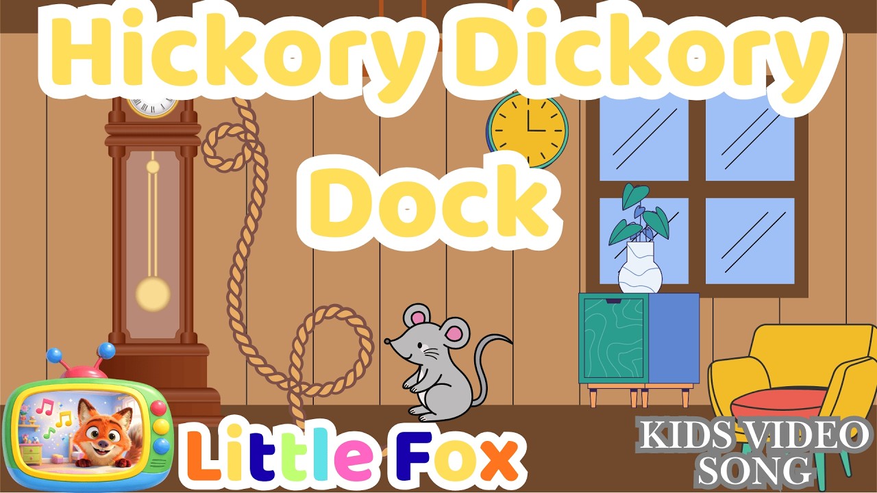 🐭 Hickory Dickory Dock 🕰️ - Nursery Rhyme | Educational | Kids Video #nurseryrhymes #rhymes #kids