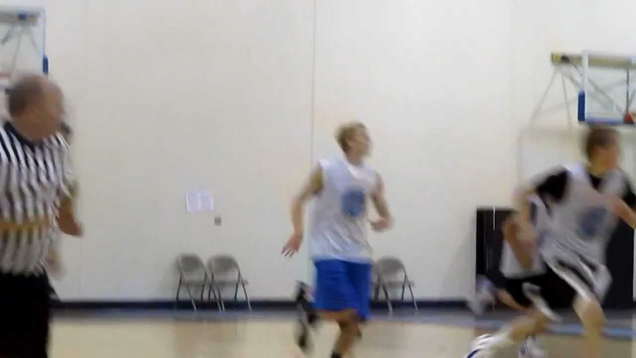 Robert Mara , 6 ft  8 P/F,  Downers Grove South Basektball, off balance 3 point play