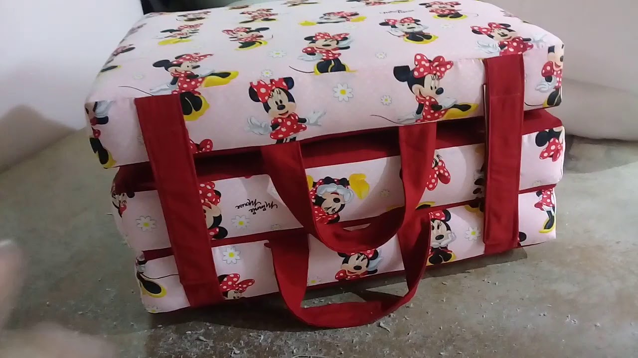 Colchão Dobrável Minie Vermelho Multi Uso