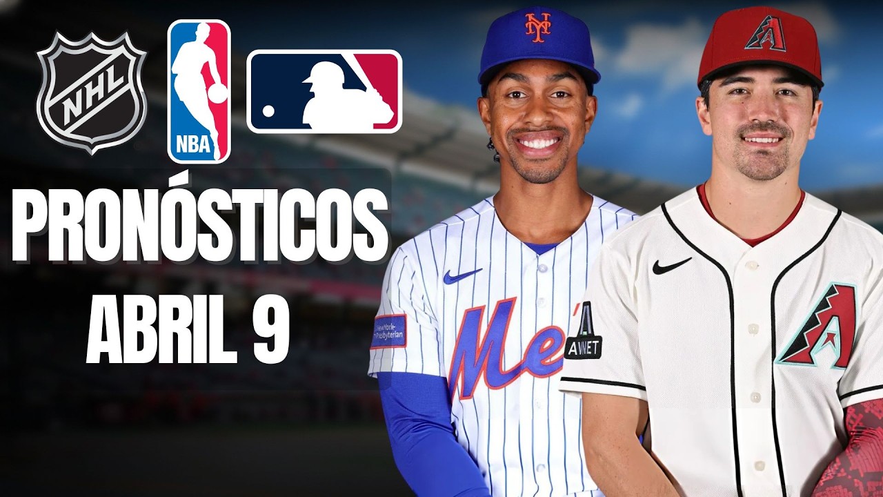 🔥⚾🏀🏒PRON&Oacute;STICOS MLB, NBA Y NHL PARA EL JUEVES 9 DE ABRIL | PICKS GRATIS⚾🏀🏒🔥