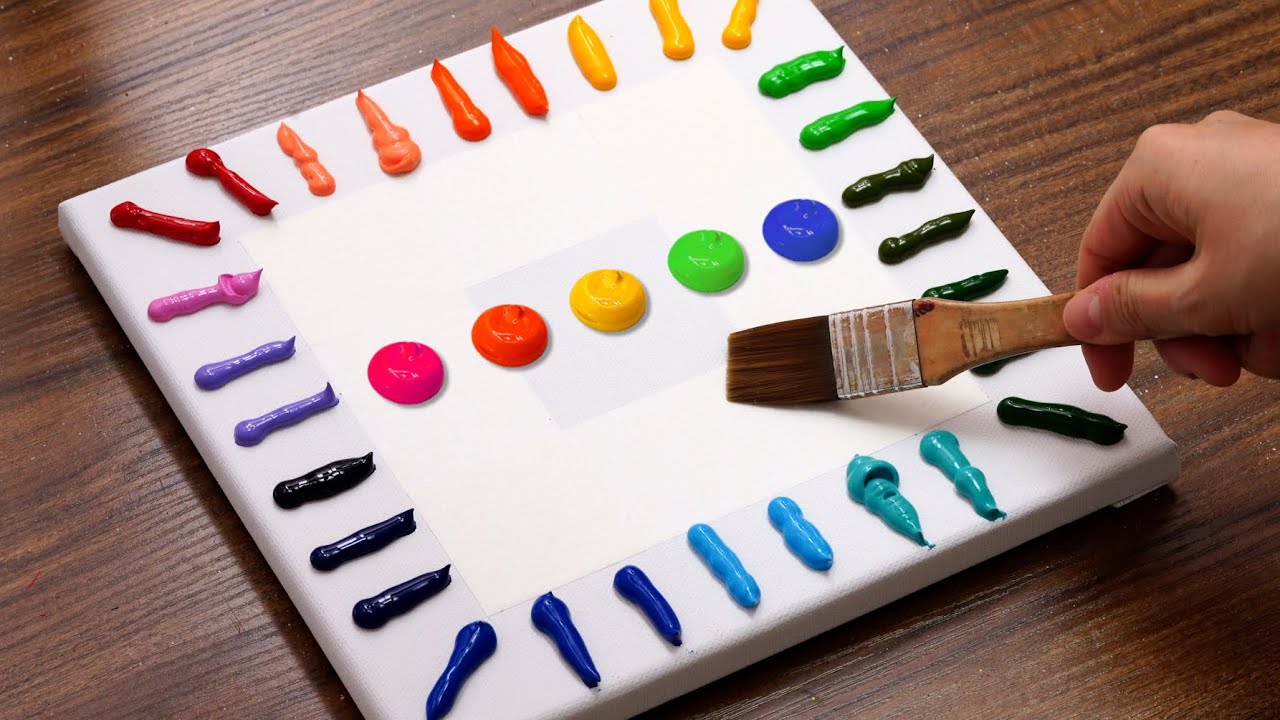 Easy Midnight Forest Acrylic Painting Technique｜Painting For Beginners (1469)｜Art Video