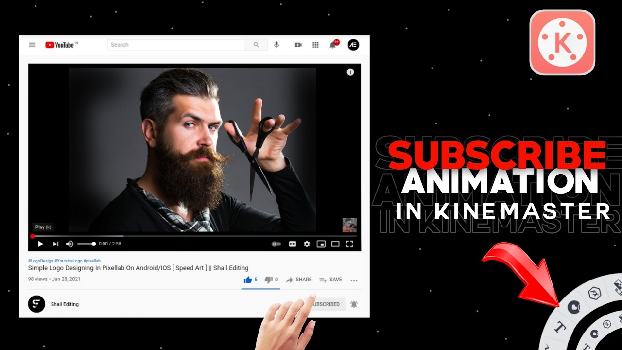 Subscribe Animation Effect For Youtuber In Kinemaster || Shail Editing