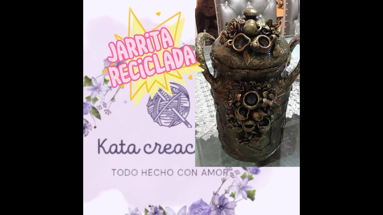 JARRITA RECICLADA (paso a paso) super fácil totalmente reciclada Kata creaciones