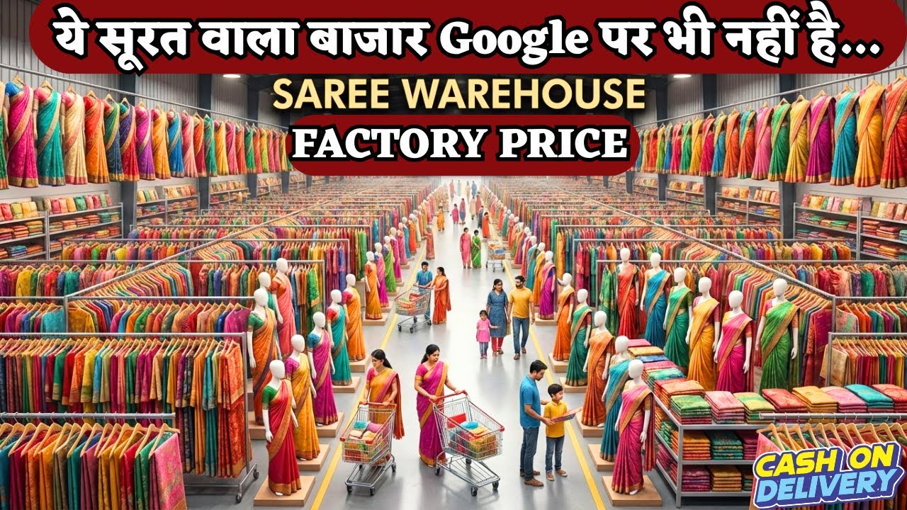 ये सूरत वाला बाजार Google पर भी नहीं है | Saree Wholesale | Saree | Saree Market Surat | Kesaria