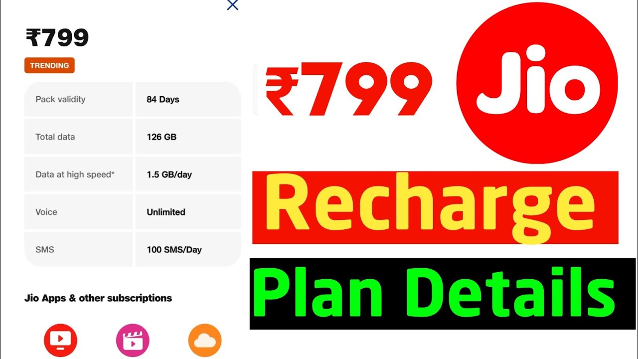 Jio ₹799 Recharge Plan All Details | Jio ₹799 All Velidity Unlimited 5G Data Or Not | Jio Recharge