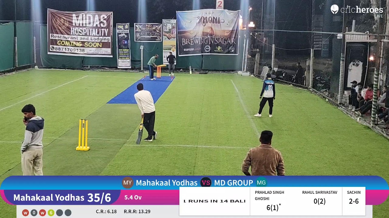MD GROUP vs Mahakaal Yodhas live cricket match | MAKRONIA PREMIER LEAGUE 2.0 live - yorker turf Sag