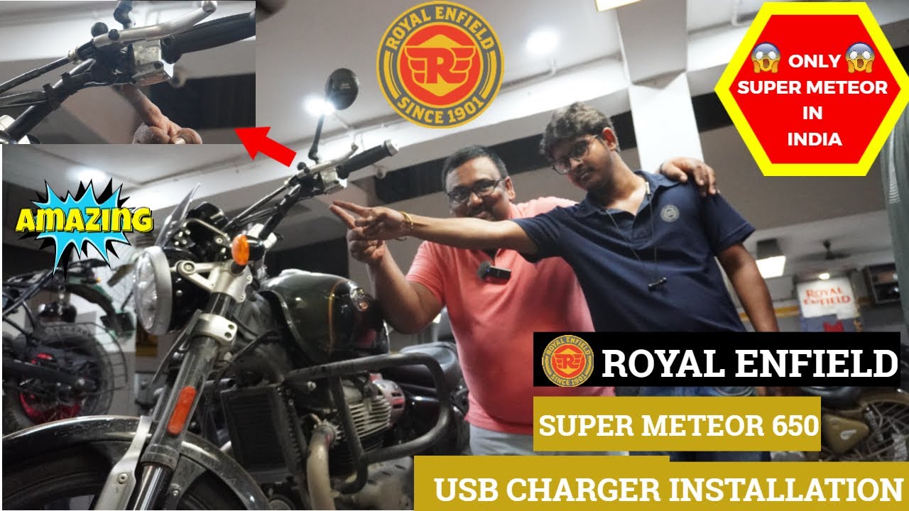 Royal Enfield Super Meteor 650 New USB Charger Installed | इसे लगाओ जिंदगी आसान बनाओ 😎😎😎Vlog No  454