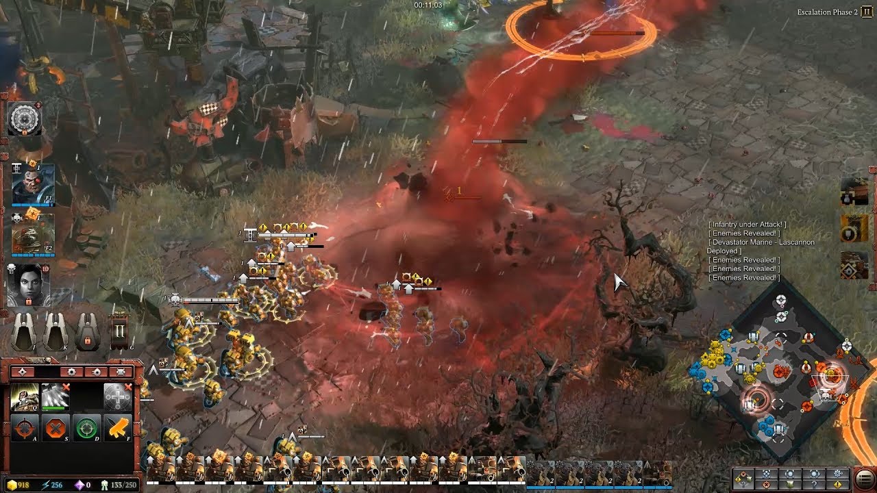 Space Marines (Imperial Fists) vs Eldar (Biel-Tan), 3v3, Hard AI - Warhammer 40 000: Dawn Of War 3