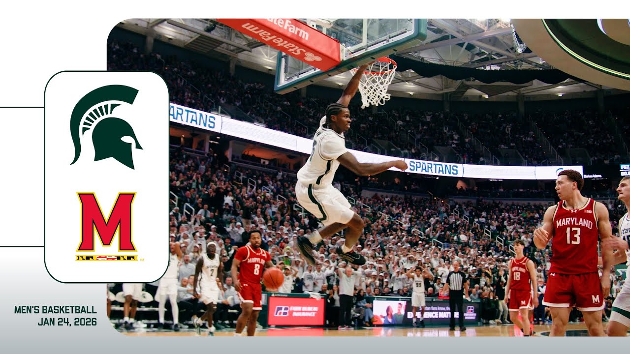 #10 Michigan State Men's Basketball vs. Maryland | Cinematic Highlights | Jan. 24, 2026