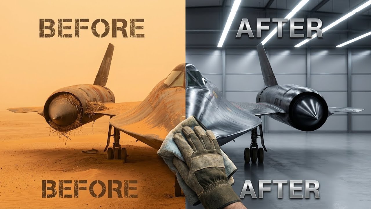 ASMR Aircraft Restoration Rebuild of Lockheed SR-71 Blackbird - Abandoned Condition to Looking New