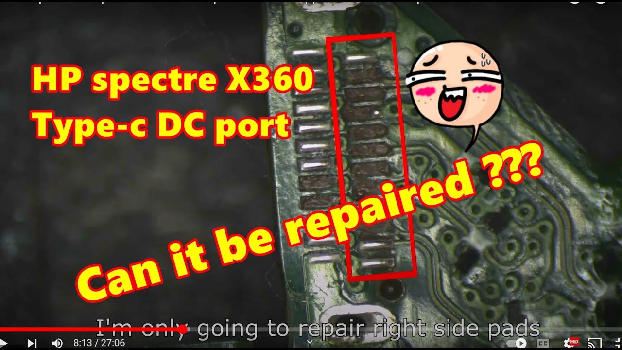 How to replace HP Spectre X360 USB-C port. Ripped off pads... Can I repair this?