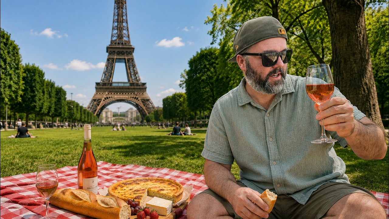 A PERFECT Paris Picnic Under the Eiffel Tower (Hidden Gem) 🥖🍷🇫🇷