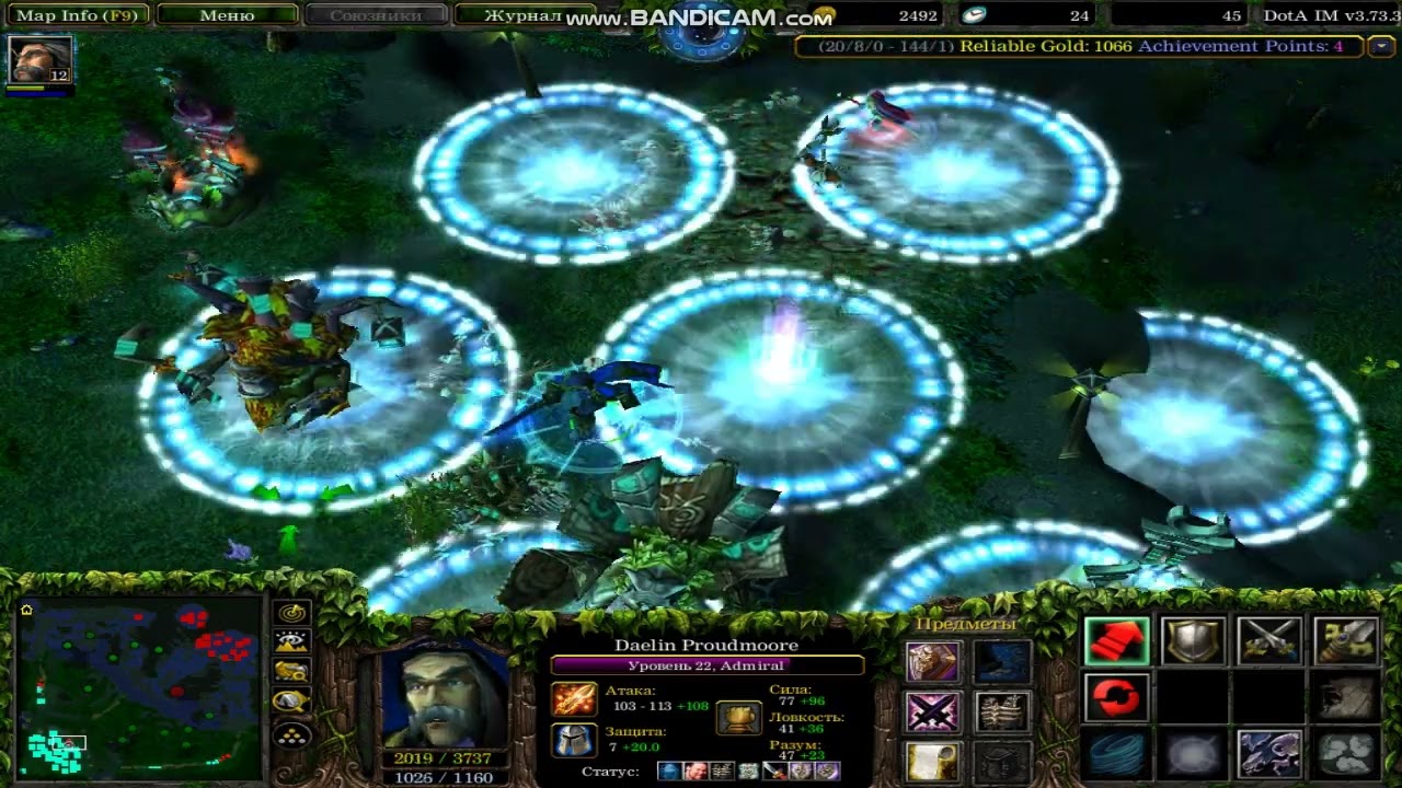 WARCRAFT 3 DOTA IMBA 3.73 1 VS 5 PART 3