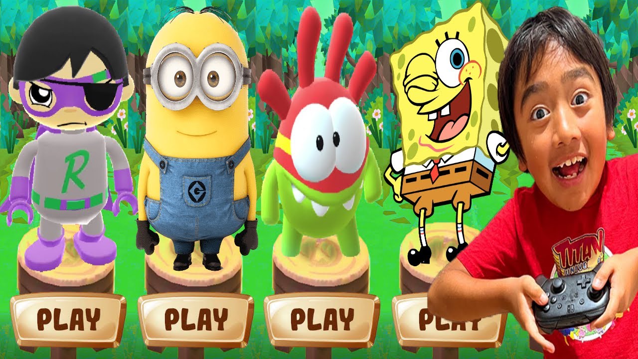 Tag with Dark Titan vs Minion Rush vs Om Nom Run vs Spongebob - Run Gameplay