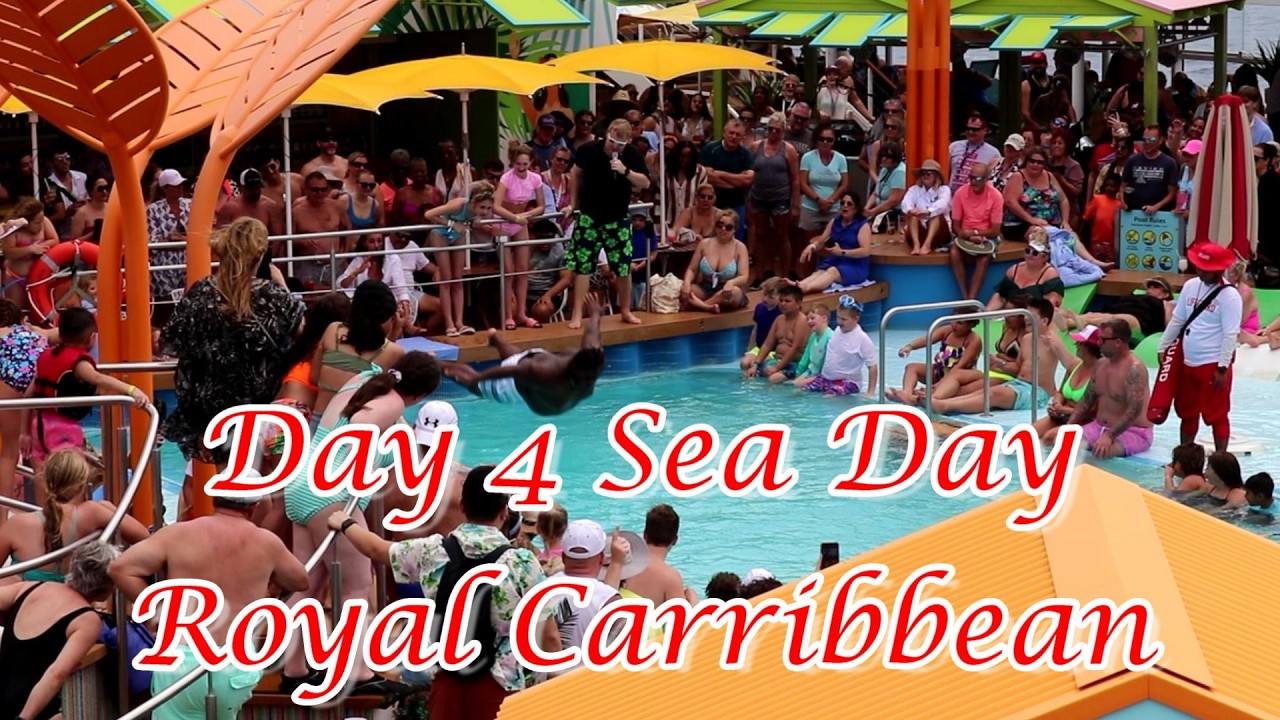 Day 4 Sea Day Part 1 First Cruise Royal Caribbean Odyssey Of The Seas Belly Flop Contest