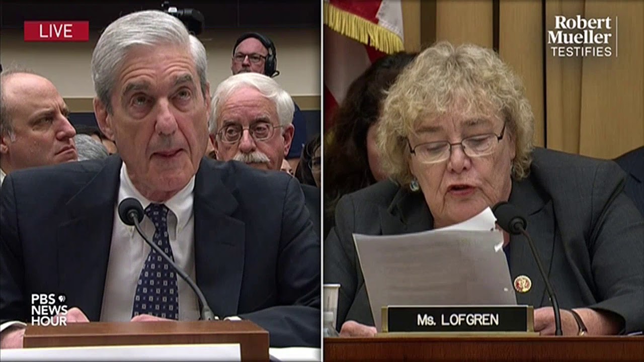 WATCH: Rep. Zoe Lofgren&rsquo;s full questioning of Robert Mueller | Mueller testimony