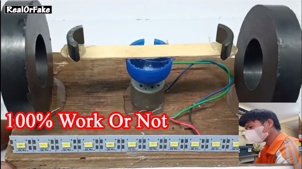 Real or Fake? #Free energy magnet generator homemade / free energy dc motor / free energy light