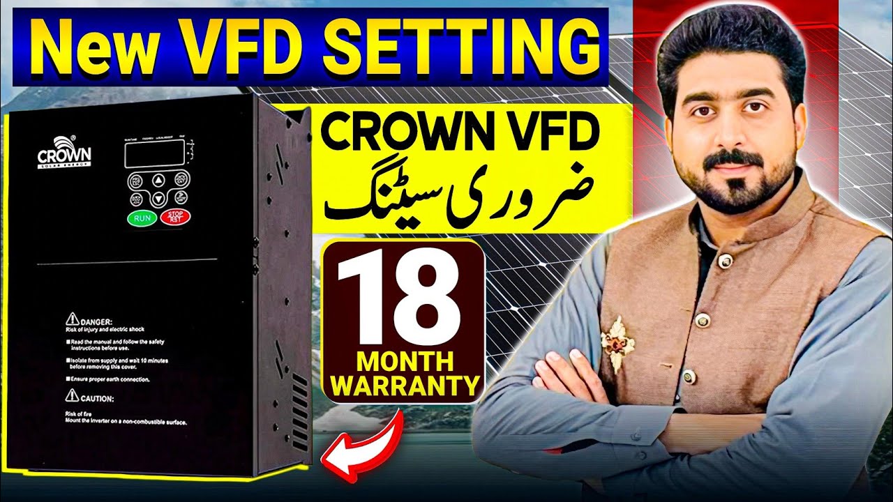 Crown Solar VFD Setting | PRIDOR Solar Pump Inverter | 18 Month Replacement | Solar Help