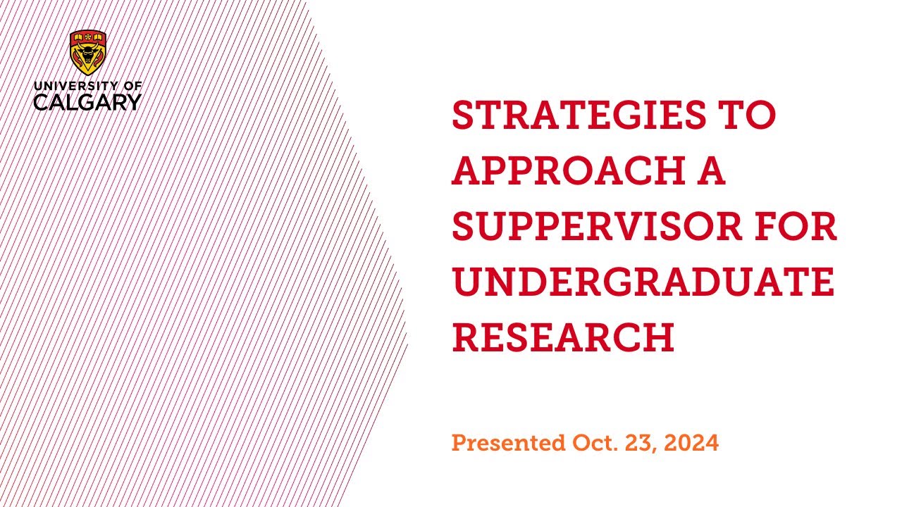 Strategies to Approach a Supervisor for Undergraduate Research