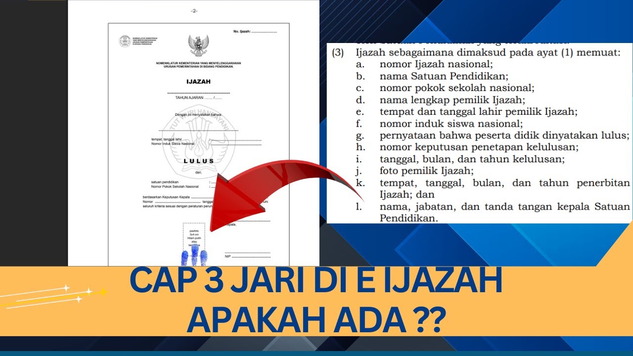 CAP 3 JARI DI E IJAZAH