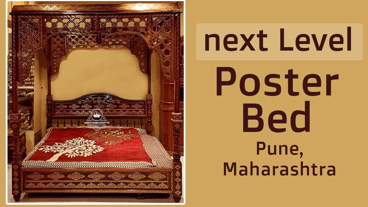 Poster Bed | Next Level Poster Bed | Buy Wooden Four Poster Bed | Luxurious Design Poster Bed