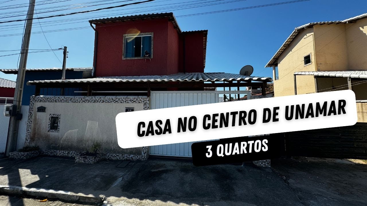 Casa linda no Centro de Unamar lado Praia!!