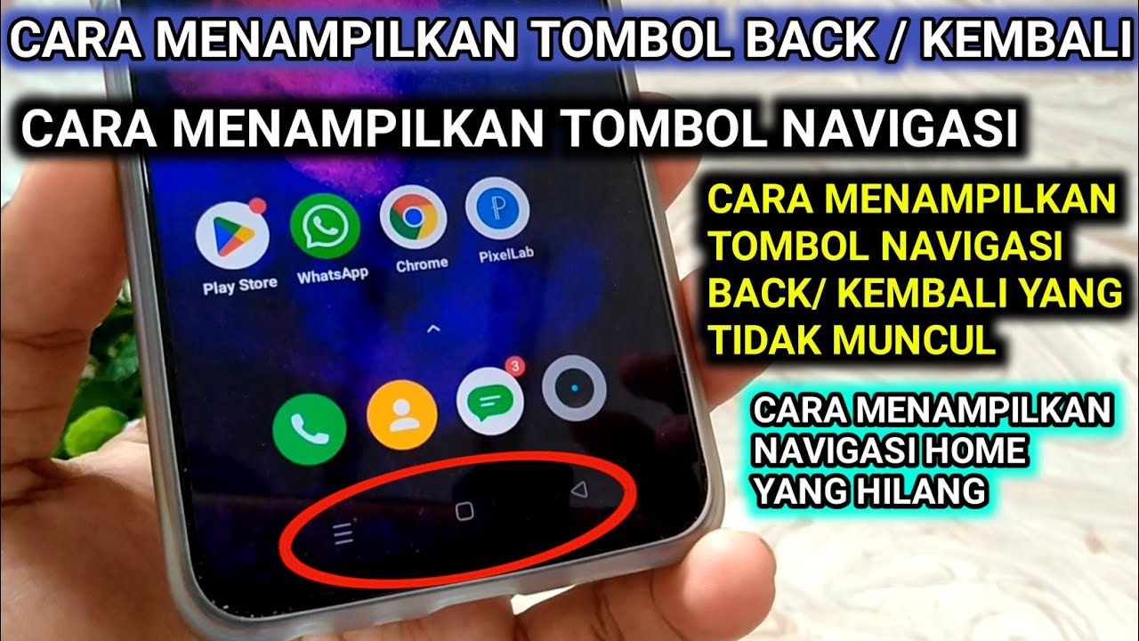 cara menampilkan tombol kembali atau navigasi yang tidak muncul | 100% berhasil