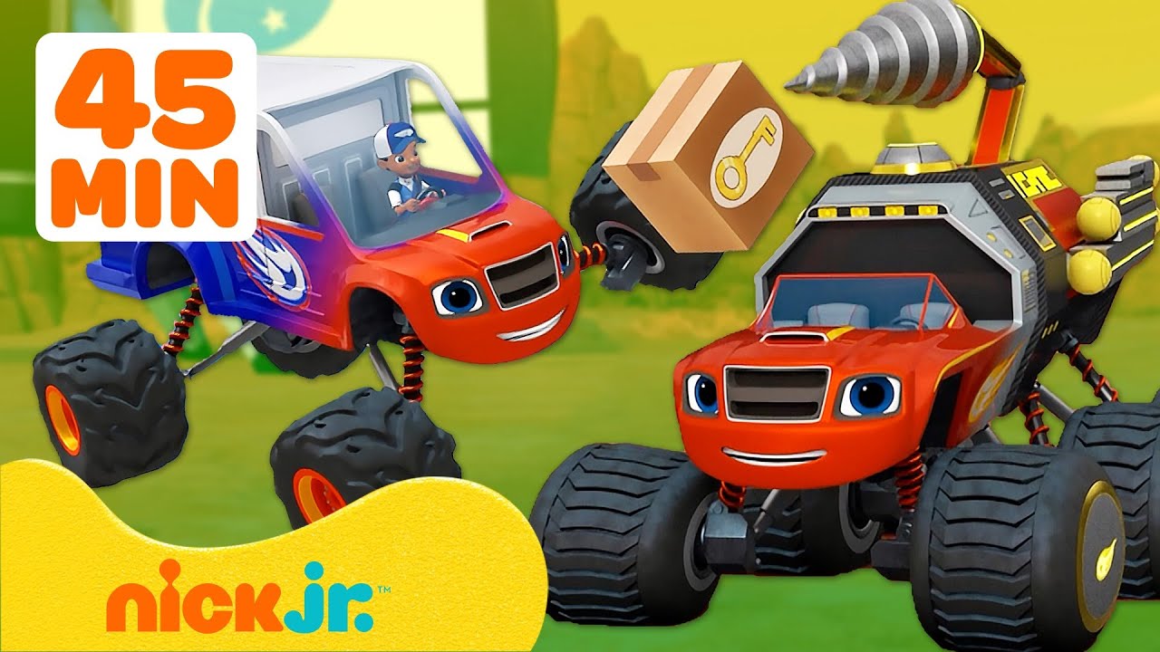 Blaze en de Monsterwielen | Blaze transformeert om bestellingen te bezorgen! | 45 minuten | Nick Jr.