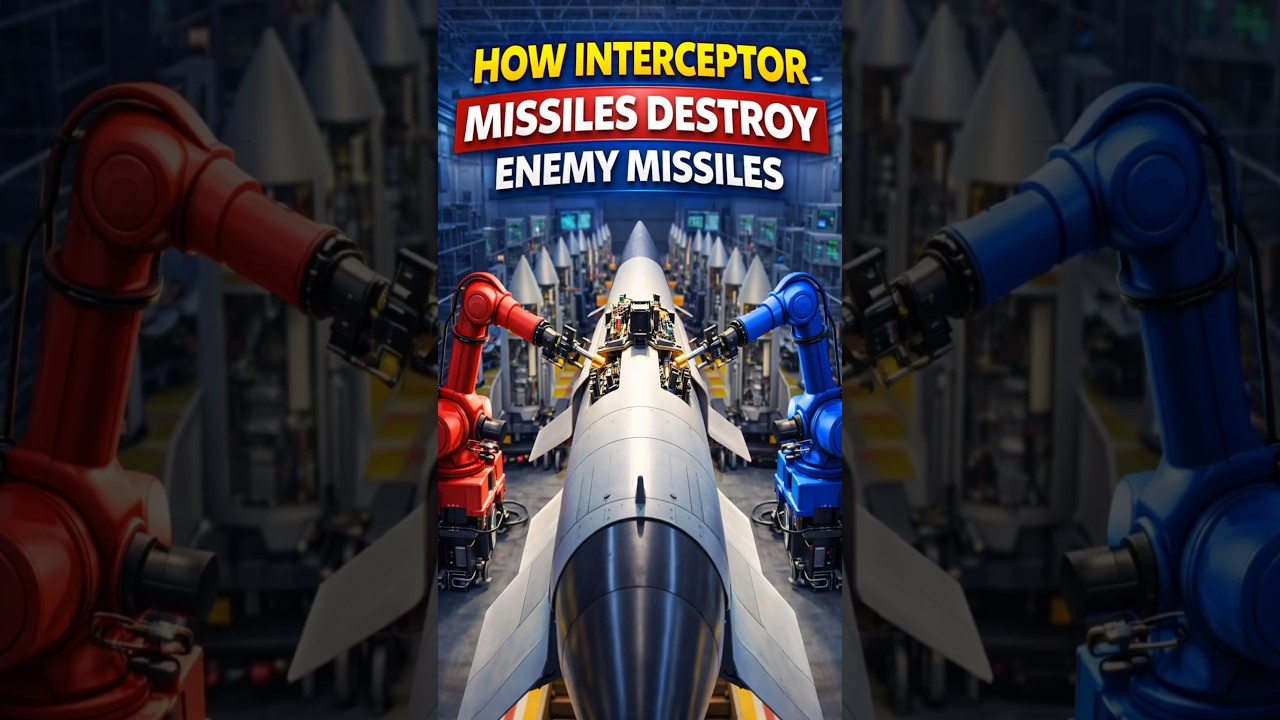 How Interceptor Missiles Destroy Enemy Missiles 🚀 Inside Military Defense Factory #Shorts