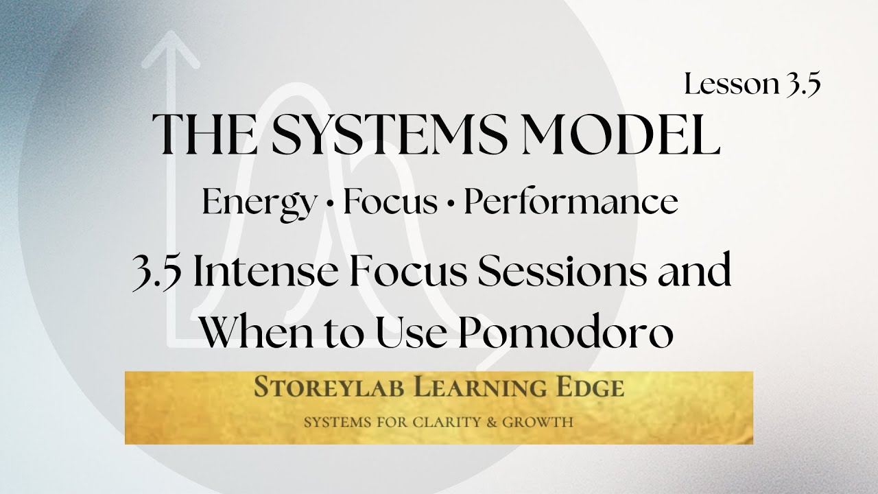 3.5 – Intense Focus Sessions | When to Use Pomodoro