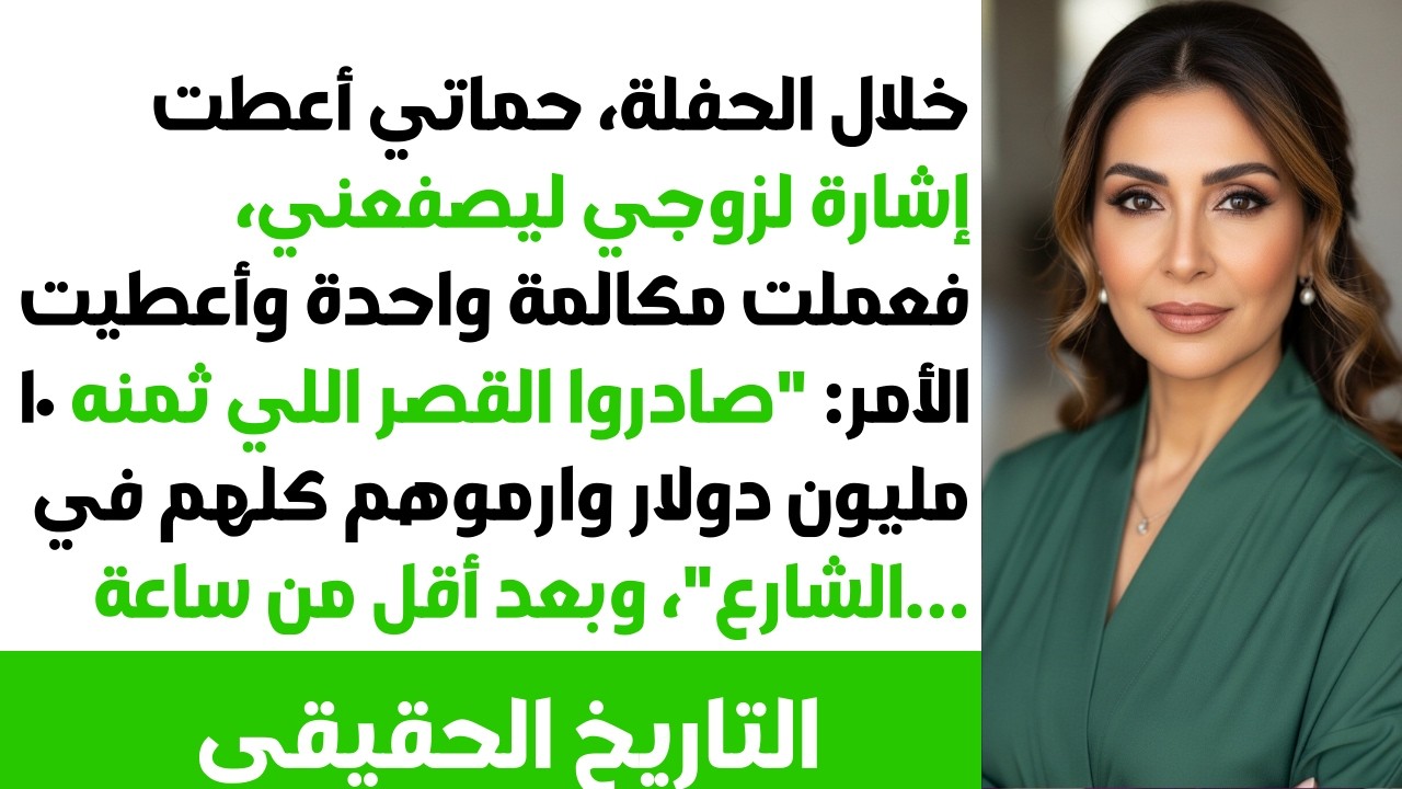 حماتي خلت زوجي يصفعني 👋 بمكالمة واحدة فقط صادرت القصر بـ 10 ملايين دولار 🏠 شاهدوا ما حدث بعد ساعة..