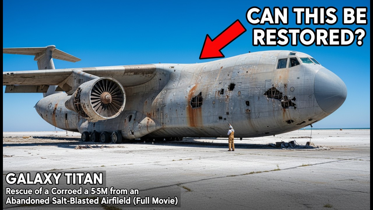 GALAXY TITAN Rescue of a Corroded C-5M from an Abandoned Salt Blasted Airfield Full Movie